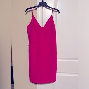 NWT Express L bright pink dress